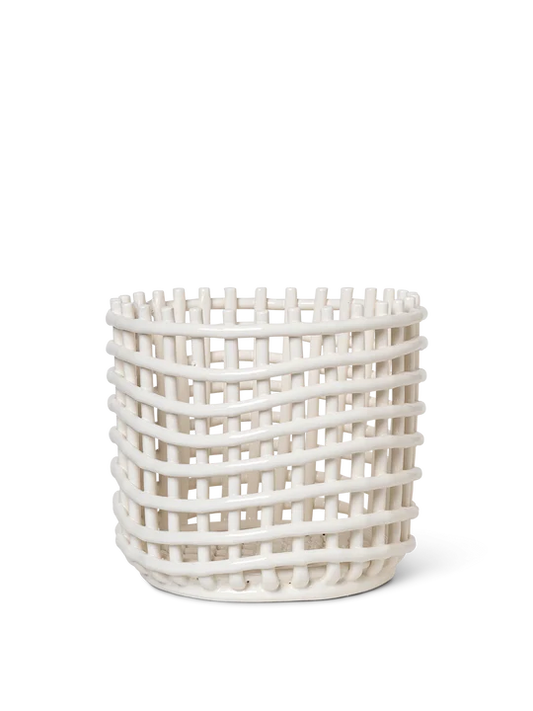 Ceramic Basket - Large - Cashmere