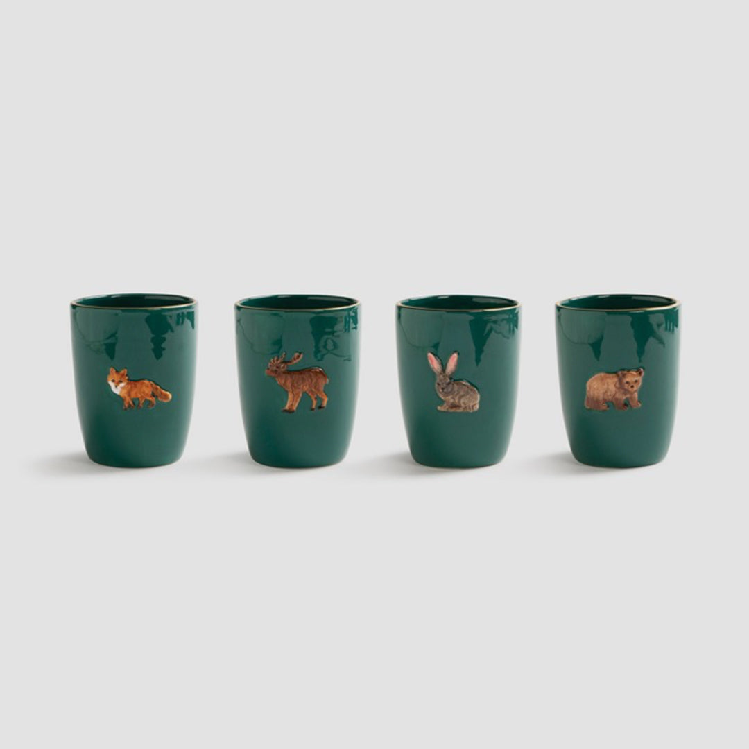 Mug Forest Animal Set Of 4