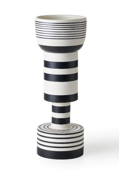 VASO CALICE CM.47 BIANCO NERO DESIGN