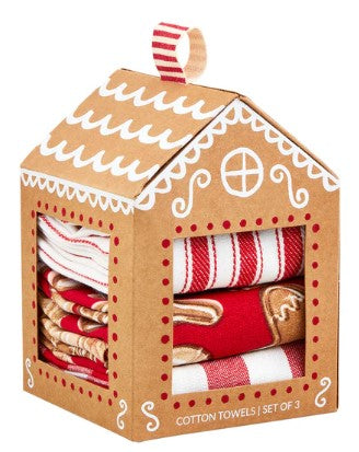 COOKIE XMAS HOUSE TOWEL SET