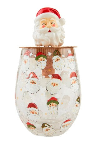 SANTA CHRISTMAS WINE GLASS