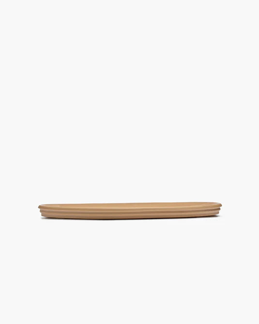 Serving dish oval S Clay Dun