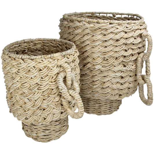 Basket Corn Leaf Natural 45x35x40cm