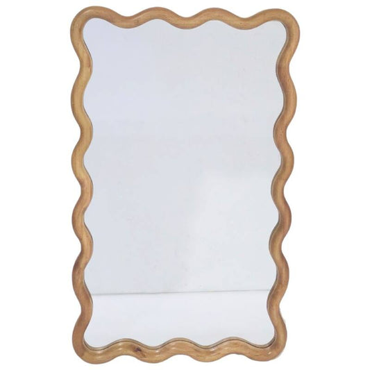 Mirror Rubberwood Natural Rec