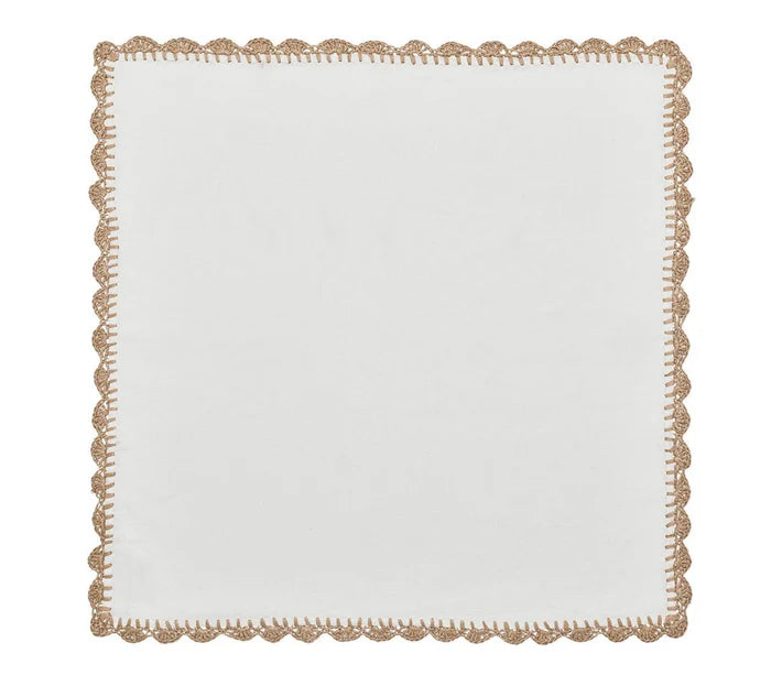 Shell Edge Napkins, Set of 4 Natural