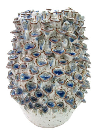 Sea Mushroom Blue & White Coral Vase