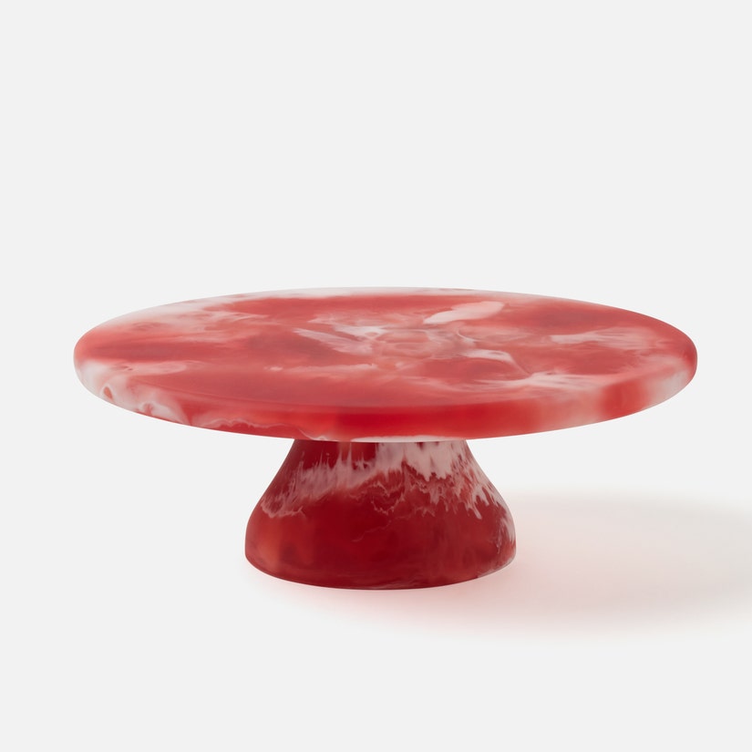 Hugo Swirled Cake Stand Resin Large.