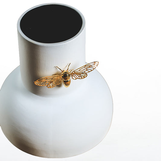 Gold Bee Vase