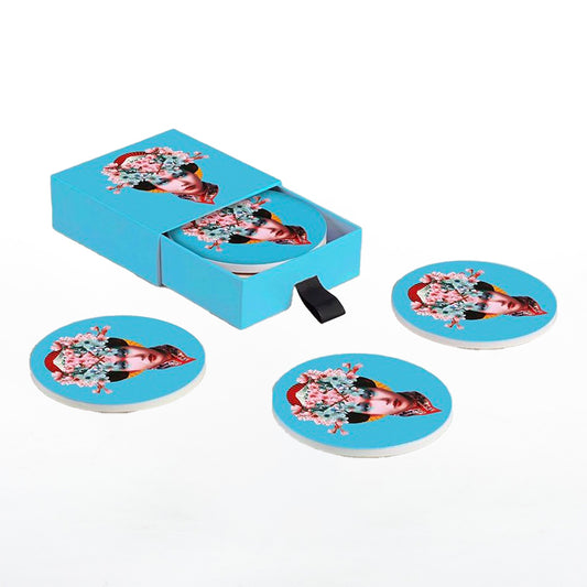 Miss Fuji set of 4 ceramic coasters