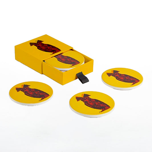 Hibook set of 4 ceramic coasters