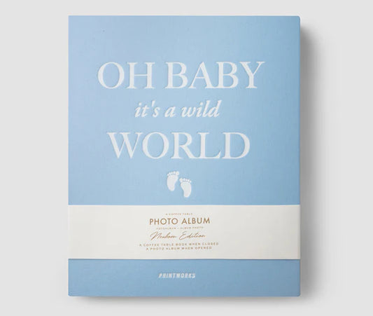 Photo Album Printworks - Baby it's a Wild World - BLEU