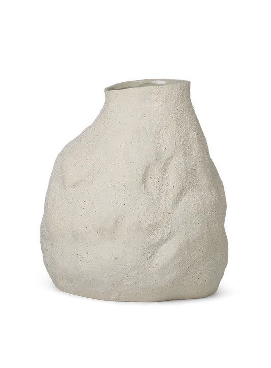 Vulca Vase - Large - Off-white Stone