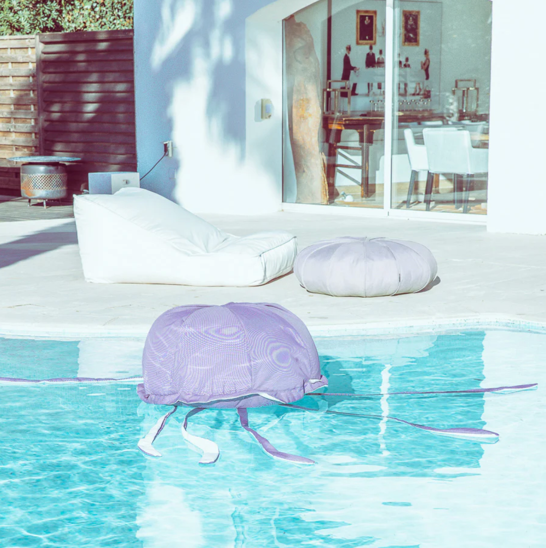 XL medusa púrpura al aire libre de la bolsa de frijoles